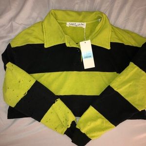 Emma and sam distressed cropped long sleeve